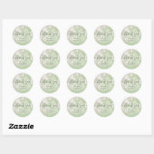 bokee Kristall Glitzer Monogram danke Sticker (Blatt)