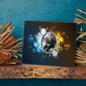 Bokeh 3 Gerahmte Abstrakte Kunstschätze Fotoplatte (Seite)