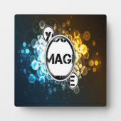 Bokeh 3 Gerahmte Abstrakte Kunstschätze Fotoplatte (Vorderseite)