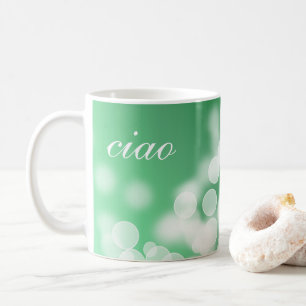 bokeh Art-Grünbeschaffenheit Kaffeetasse