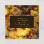 Bokeh Art-Steigungs-Entwurf Quadratische Visitenkarte (Rückseite)