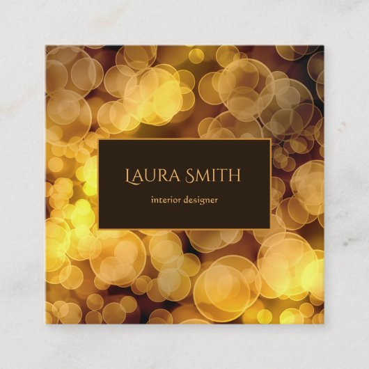 Bokeh Art-Steigungs-Entwurf Quadratische Visitenkarte (Vorderseite)