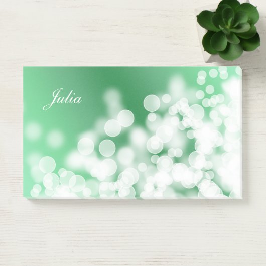 Bokeh Artgrün texture.text Post-it Klebezettel (Büro)