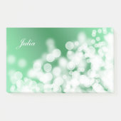 Bokeh Artgrün texture.text Post-it Klebezettel (Vorderseite)