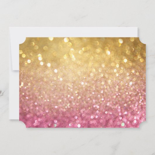 Bokeh Baby Movie Premier Ticket Style Pink Sparkle Einladung (Rückseite)