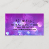 Bokeh Beauty Salon Makeup Artist Lash Extensions Visitenkarte (Rückseite)