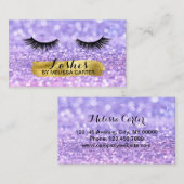 Bokeh Beauty Salon Makeup Artist Lash Extensions Visitenkarte (Vorne/Hinten)