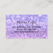 Bokeh Beauty Salon Makeup Artist Lash Extensions Visitenkarte (Rückseite)