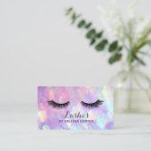 Bokeh Beauty Salon Makeup Artist Lash Extensions Visitenkarte (Stehend Vorderseite)