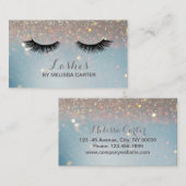 Bokeh Beauty Salon Makeup Artist Lash Extensions Visitenkarte (Vorne/Hinten)