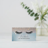 Bokeh Beauty Salon Makeup Artist Lash Extensions Visitenkarte (Stehend Vorderseite)