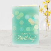 Bokeh Birthday Karte (Gelbe Blume)