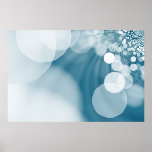 Bokeh-blaue Hintergrundlinse Poster (Vorne)