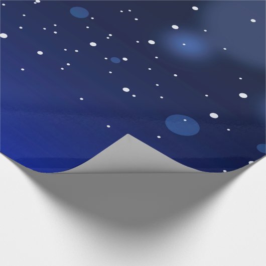 Bokeh blauer abstrakter Starry Himmel Geschenkpapier (Ecke)