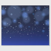 Bokeh blauer abstrakter Starry Himmel Geschenkpapier (Flach)