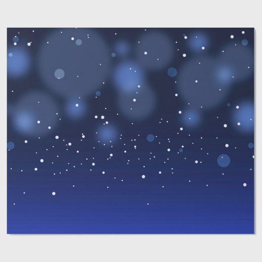 Bokeh blauer abstrakter Starry Himmel Geschenkpapier (Flach)