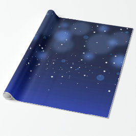 Bokeh blauer abstrakter Starry Himmel Geschenkpapier