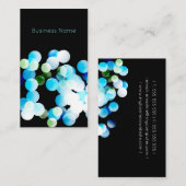 Bokeh Blue Elegante Moderne Visitenkarte (Vorne/Hinten)
