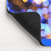 Bokeh Blue Gold Lights Modernes Geschenk Mousepad (Ecke)