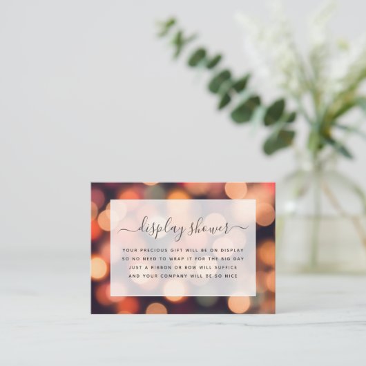 Bokeh-Brautparty-Abschlusskarte Begleitkarte (Stehend Vorderseite)