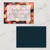 Bokeh-Brautparty-Abschlusskarte Begleitkarte (Vorne/Hinten)