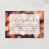 Bokeh-Brautparty-Abschlusskarte Begleitkarte (Vorderseite)