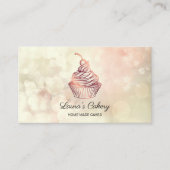 Bokeh Cakes & Süßigkeiten Cupcake Zuhause Bäckerei Visitenkarte (Vorderseite)