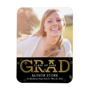 Bokeh Collage EDITABLE COLOR Abschluss Magnet