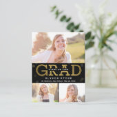 Bokeh Collage EDITABLE COLOR Abschluss Postkarte (Stehend Vorderseite)