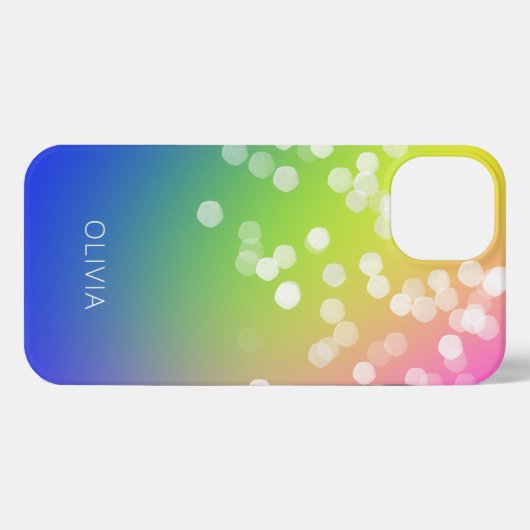 Bokeh Colorful Gradient iPhone Hülle (Rückseite (Horizontal))
