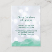 Bokeh Designer Jewelry Necklace Holder Display Visitenkarte (Rückseite)