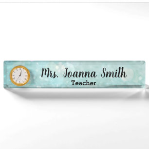 Bokeh Desk Name Plate Namensplakette