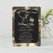 Bokeh Doctor Stethoscope Surprise Retirement Party Einladung (Stehend Vorderseite)