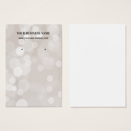 Bokeh Earring Display Card (Vorne & Hinten)