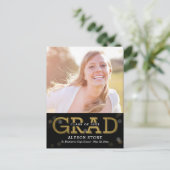 Bokeh EDITABLE Foto Abschluss Postkarte (Stehend Vorderseite)