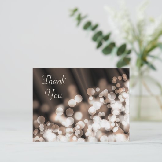 Bokeh Effekt Textur.Danke. Postkarte (Stehend Vorderseite)