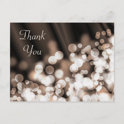 Bokeh Effekt Textur.Danke. Postkarte (Vorderseite)