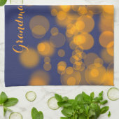 Bokeh Effektbeschaffenheit. Text Geschirrtuch (Gefaltet)