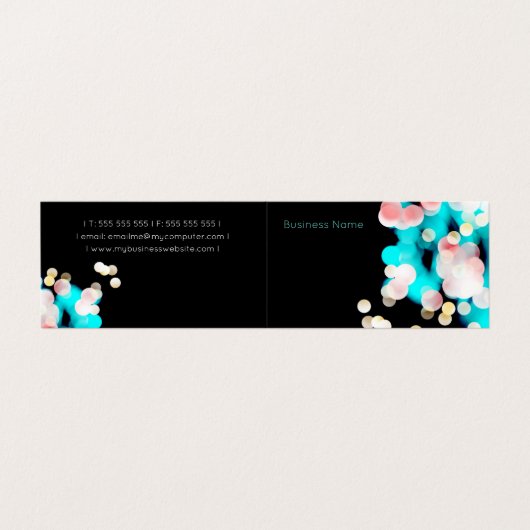 Bokeh Elegant Modernes Business Zelt geklappt Visitenkarten (Außenseite Aufgefaltet)