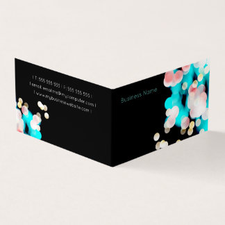 Bokeh Elegant Modernes Business Zelt geklappt Visitenkarten