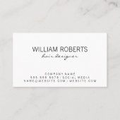 Bokeh Elegant Salon Shears Spray Flasche Visitenkarte (Rückseite)