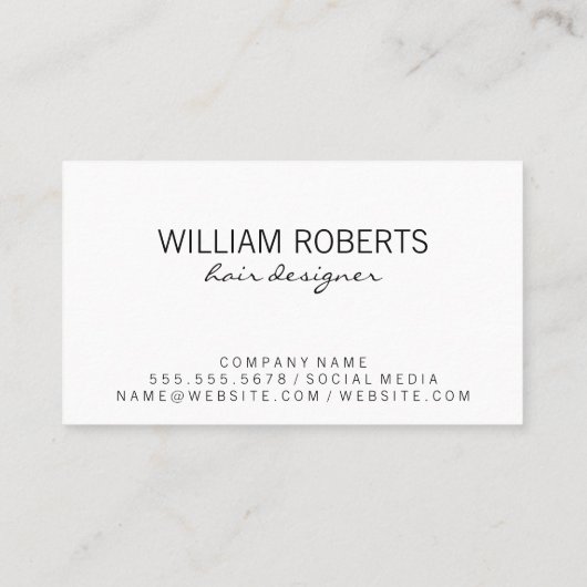 Bokeh Elegant Salon Shears Spray Flasche Visitenkarte (Rückseite)