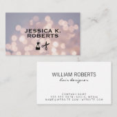 Bokeh Elegant Salon Shears Spray Flasche Visitenkarte (Vorne/Hinten)