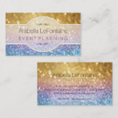 Bokeh Elegante Events Business Card Glitzer Visitenkarte (Vorne/Hinten)