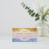 Bokeh Elegante Events Business Card Glitzer Visitenkarte (Stehend Vorderseite)