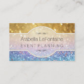 Bokeh Elegante Events Business Card Glitzer Visitenkarte (Vorderseite)