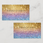 Bokeh eleganter Ereignis-Geschäfts-Karten-Glitzer Visitenkarte (Vorne/Hinten)