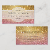 Bokeh eleganter Ereignis-Geschäfts-Karten-Glitzer Visitenkarte (Vorne/Hinten)