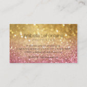 Bokeh eleganter Ereignis-Geschäfts-Karten-Glitzer Visitenkarte (Rückseite)