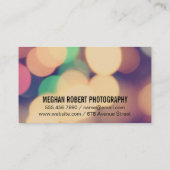 Bokeh | Farbig Visitenkarte (Rückseite)